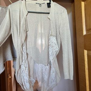 Beige Buckle cardigan